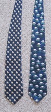 Two Blue Ties with animal designs - Sheep and Frogs