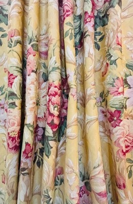 Croscill Cotswold Fabric Shower Curtain Sophie Roses Floral Cottage Country VTG