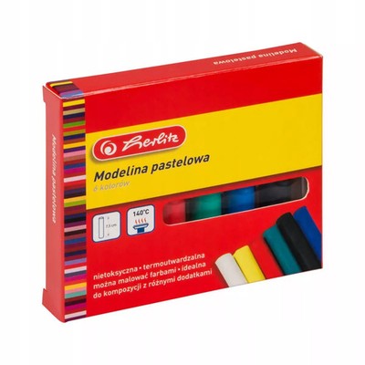 5901389560084 Modelina pastelowa Herlitz 6 kolorów Herlitz