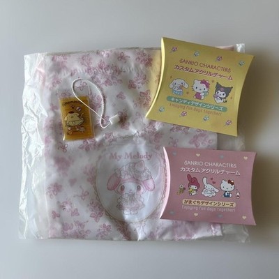 My Melody Pompom Charm Set 2 Unopened + Sanrio Shop Freebie, Mint/NM Musou
