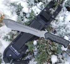 Blackfield HAMMER Messer Buschmesser Machete 440 Stahl + Nylonscheide 