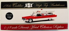 1966 Cadillac S&S High Top Ambulance, by Precision Miniatures, 1/18, Red & White