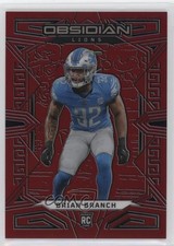 2023 Panini Obsidian Asia Red Flood Electric Etch /90 Brian Branch #131 10p3