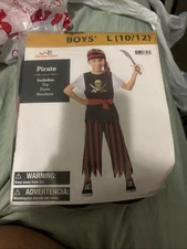 Boys Cute Pirate Costume (Size Large 10-12) BRAND NEW IN PACKAGE