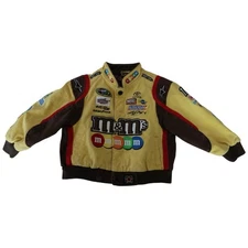 Nascar Kyle Busch JH Design M&M's Yellow Cotton Jacket w/Snaps Kids Size 3T