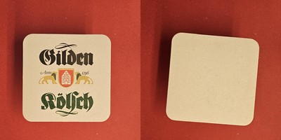 Gilden Kölsch grüne Schrift Brauerei Bierdeckel Bier