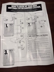 Nintendo NES Action Set Complete in Box CIB w/ Zapper DuckHuntMarioManualsPoster