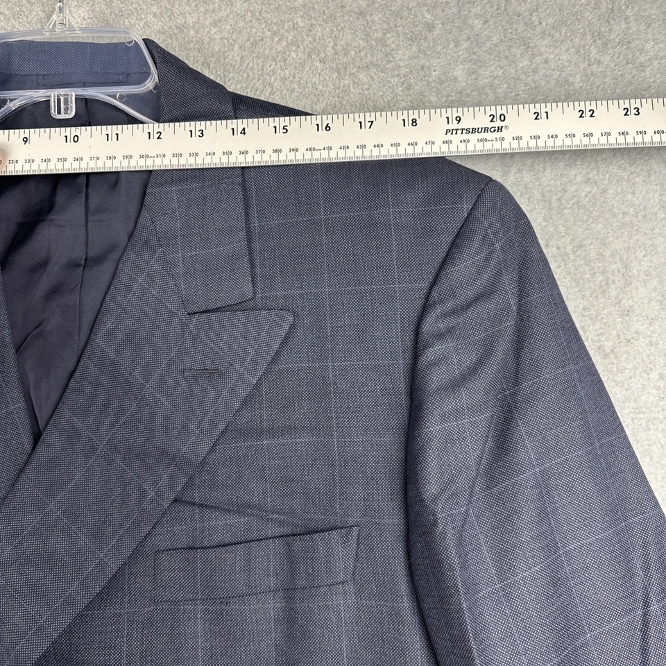 Blazer Luciano Barbera Para Hombres 44R Ventana 100% Lana Pico Solapa DB Chaqueta Deportiva Foto 2 de 4