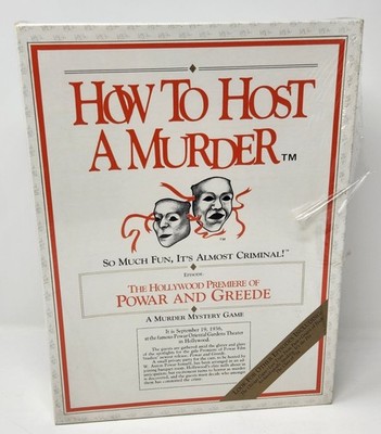 HOW TO HOST A MURDER HOLLYWOOD PREMIERE POWAR & GREEDE NEW SEALED 1988 Vintage