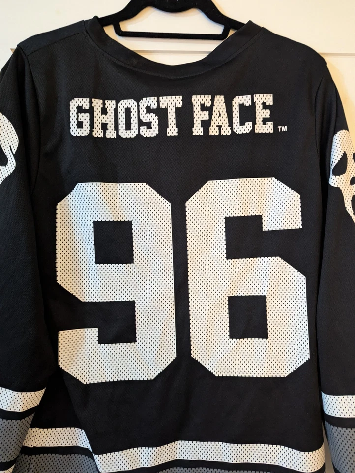 Ghost Face The Icon Of Halloween Mens Long Sleeve Hockey 96 Pullover Jersey S - Image 3 of 4