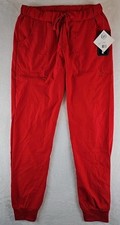 Divine Stretch Scrubs Red Pants Performance Jogger by JDM Small 841D-RED