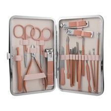 1 Set Manicure Set Professional Nail Clippers Kit Pedicure Kit Rose Gold Tone