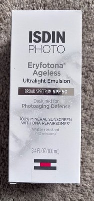 ISDIN SPF Photo Eryfotona Ageless Ultralight Broad Spectrum SPF 50 NIB exp 2/27