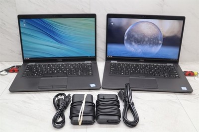 2 LOT - Dell Latitude 5400 14'' Laptop Intel i5-8365U 1.60GHz 8GB FHD w/ Adapter