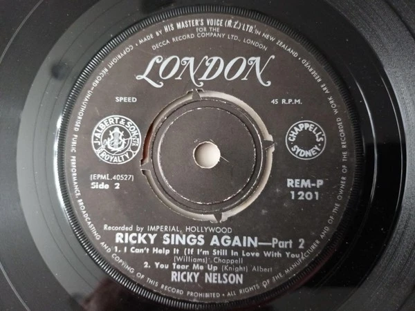 Ricky Nelson - Ricky Sings Again - Part 2 (7", EP, 4-P) (Very Good (VG)) - 37812 - Image 4 of 4