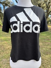 Women s Adidas Essentials Logo Cropped T Shirt Size XS