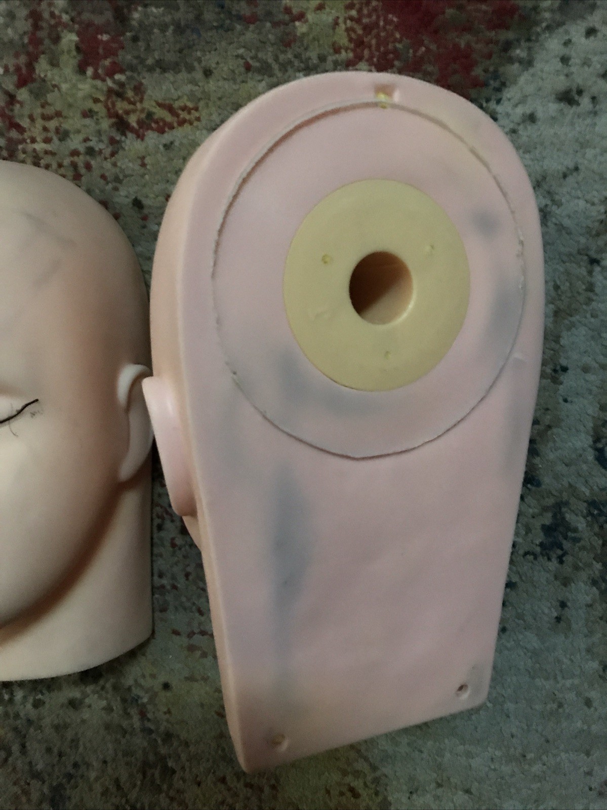 2 Mannequin Head Skin Massage Makeup Model Eye Face Training Eyelash Practice