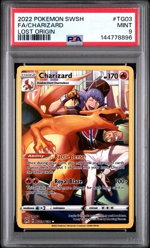 Pokemon TCG Charizard TG03/TG30 SWSH Lost Origin Trainer Gallery - PSA 9 Mint
