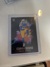 Blaske Corum Color Blast Rookie Rams CASE HIT!!!!! Obsidian football