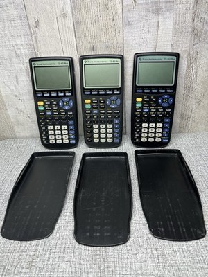 3 Texas Instruments TI-83 Plus Graphing Scientific Calculator and Cover LOT