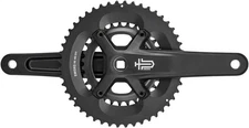 microSHIFT Sword Black 2x Crankset - 165mm, 9-Speed, 48/31t, 110/80 Asym BCD, JI
