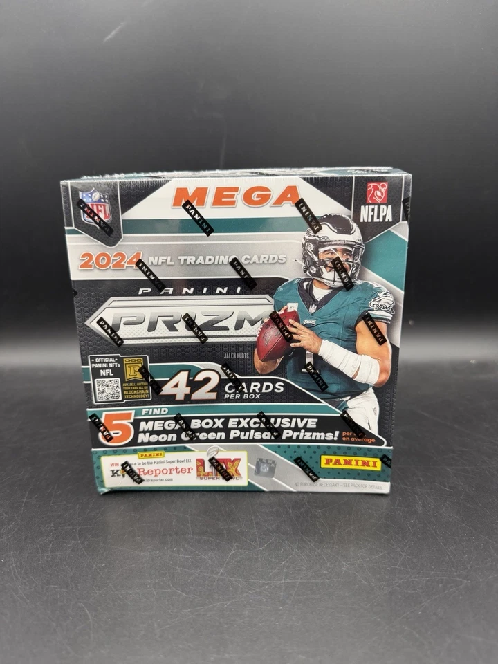 Panini 2024 NFL Football Prizm Mega Square Neon Green Pulsar Trading Cards
