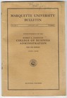 1939 Marquette University Bulletin, College of Business Administration — photo 1