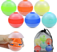 Reusable Water Balloons for Kids, Outdoor Summer Pool Beach Water Toys, Refillab