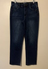 Democracy AB Solution Jeans Women  s 12 Straight Leg Booty Lift High Rise Blue