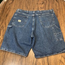 Vintage Wrangler Originals Jean Shorts Y2K Carpenter Cargo Denim Jorts Mens 40