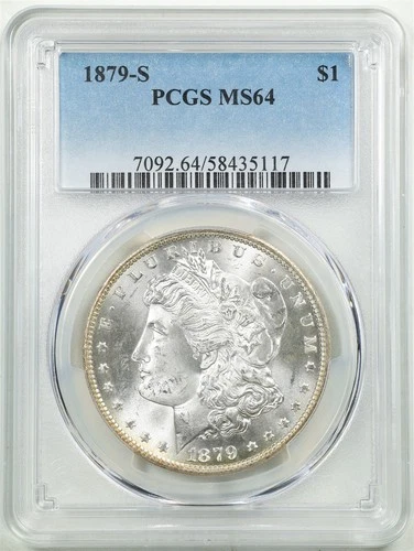 1879-S $1 Morgan Silver Dollar MS64 PCGS 58435117