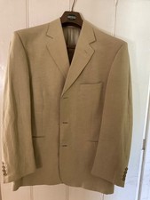 Jeagar mens linen/ silk cream suit. it 48s/uk38s. good/ fair condition