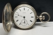 FAPW685 1892 Coin Silver Waltham P/W, Grade Wm. Ellery, Size 18s, 11 J, Working.