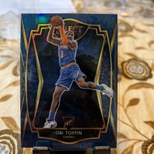 2020-21 Panini Select - Premier Level Obi Toppin #187 Blue Prizm (RC)