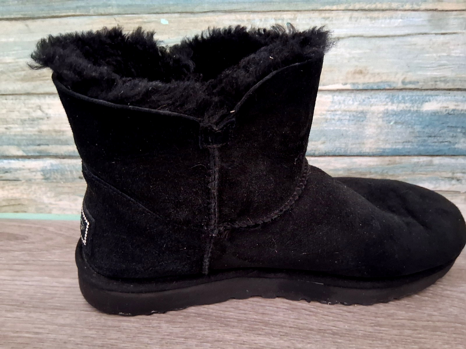 UGG MINI BAILEY BUTTON BLING BLACK SWAROVSKI CRYS… - image 5