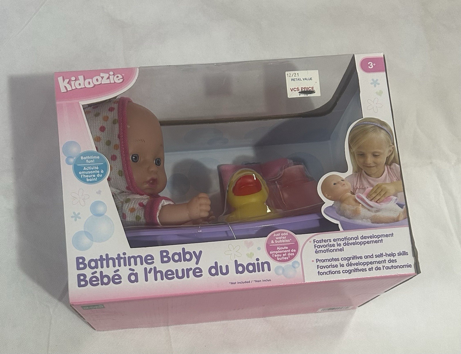 Kidoozie Bathtime Baby Doll Kids Children Baby Bathtub Toy T