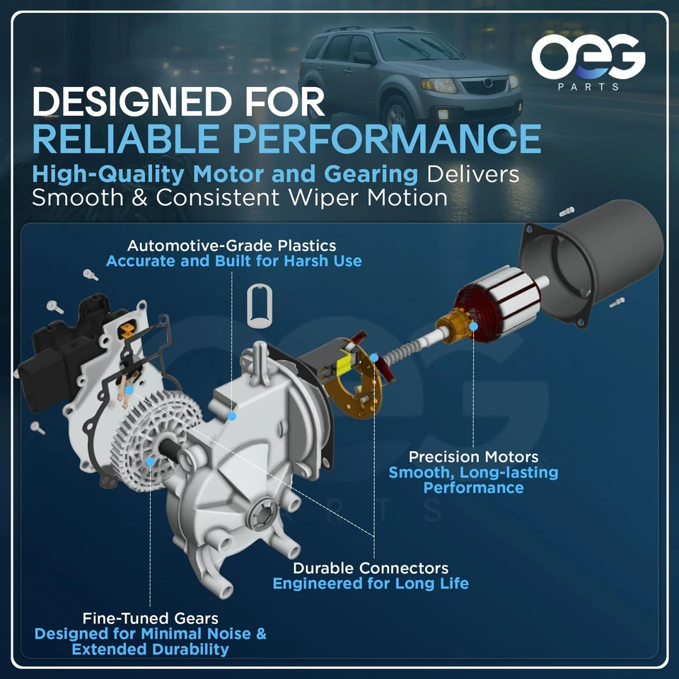 Piezas OEG Nuevo Motor Limpiaparabrisas con Bomba Lavadora Compatible con GMC 5045724, 22010406 Foto 4 de 4