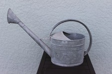 Vintage Two Gallon Galvanized Steel Watering Can With A Long Neck Rainfall Rose
