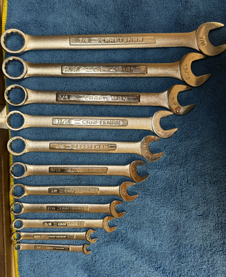 #ad #ad Craftsman USA Made SAE 12 Point Combonation Wrench Set Of 11 $39.00