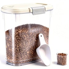 Airtight Dog Cat Pet Food Storage Container 10 Lbs, Slim Tall Dry Food Bin
