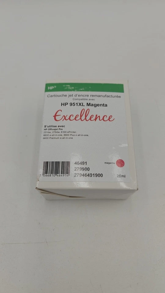 Cartouche jet d'encre manufacturée compatible HP 951 XL Magenta 26ml - Photo 1/1