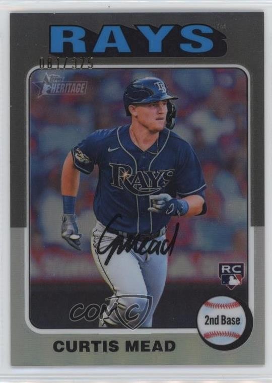 2024 Topps Heritage Chrome Silver Refractor /375 Curtis Mead #176 Rookie RC 2u7