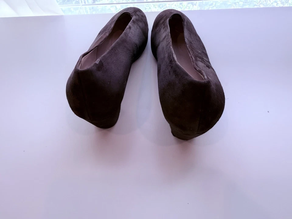 Salto alto Amalfi By Rangoni feminino marrom vintage camurça biqueira quadrada tamanho 9 - Imagem 4 de 4