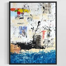 Original Mixed Media Abstract Modern Art Painting 18x24 "Arbuscle" Signed