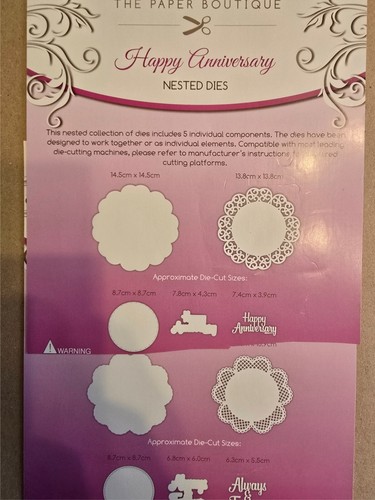 Dual Set : Paper Boutique Nested Dies : Always and Forever / Happy Anniversary - Picture 2 of 2