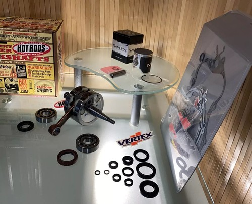 1998-2000 YAMAHA YZ125 ENGINE REBUILD KIT / CRANK+PISTON+GASKETS+Bearings+Seals - Picture 3 of 8
