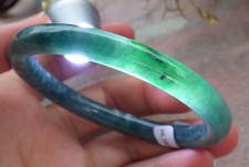 Video Certified Green Natural A JADE Jadeite Circle Bangle Bracelet 54mm 618730