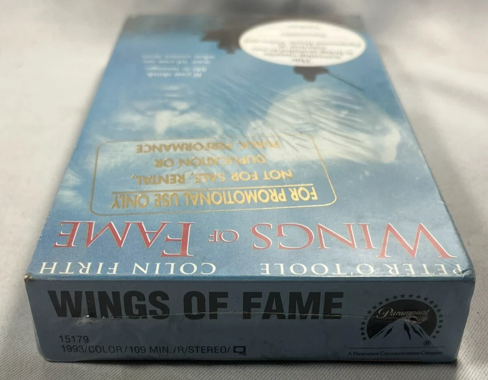 Wings of Fame VHS Promo Screener 1993 Peter O'Toole Colin Firth Sealed Foto 4 de 4