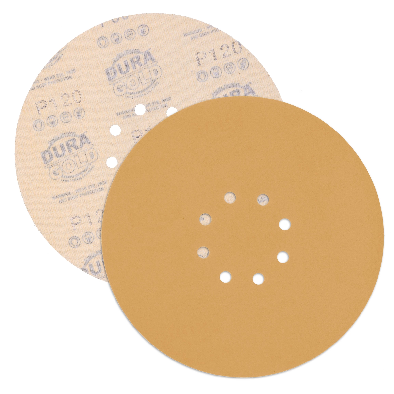 10 - 9" Drywall Sanding Discs, 120 Grit - 8 Hole Pattern Hook & Loop Sandpaper