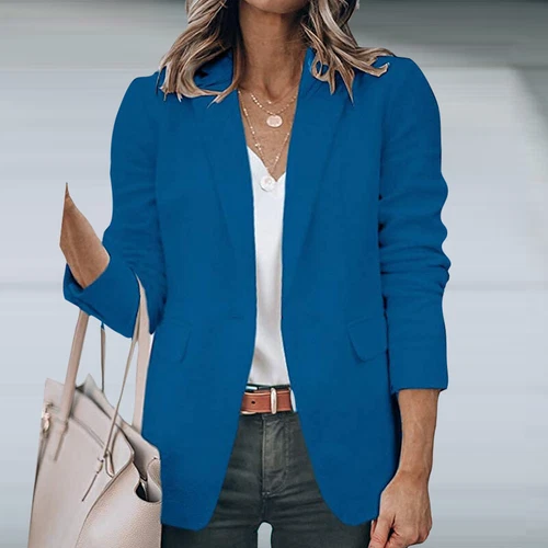 Ladies Casual Long Sleeve Cardigan Jacket Womens OL Open Front Blazer Suit S-5XL - Picture 7 of 69